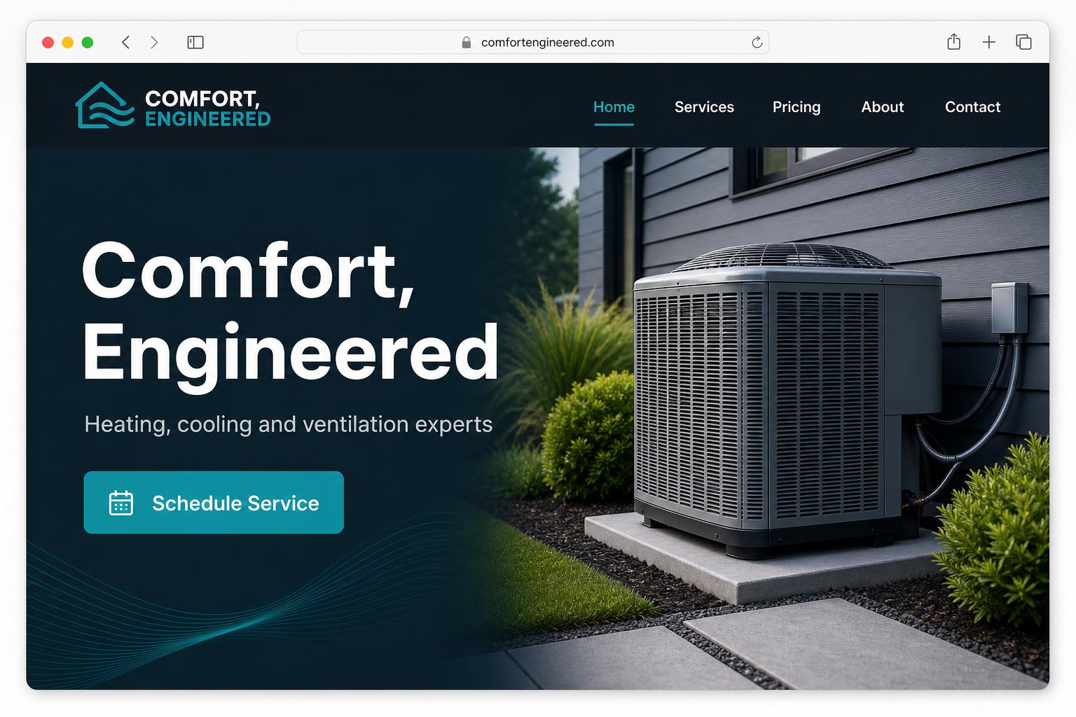 HVAC website example