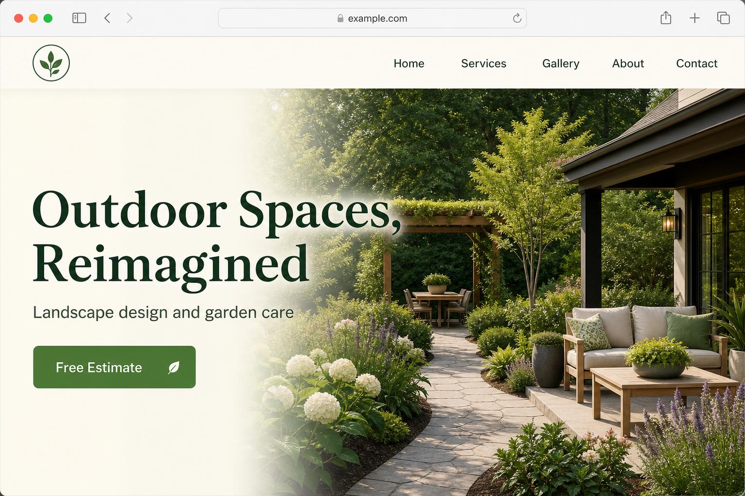 Landscaping website example
